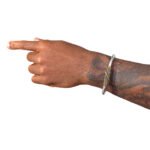 Silver & Gold Twist Metal Bracelet