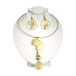 Africa Map Brass/Spiral Choker & Earring