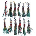 Set Of 12 Multistrand Leather Keychain from Burkina Faso